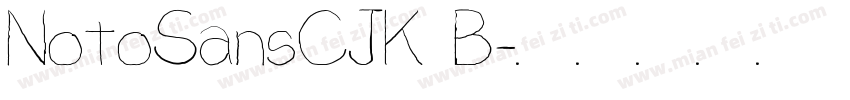 NotoSansCJK B字体转换